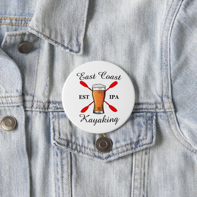 East Coast Kayaking shirt  IPA beer button (In Situ)