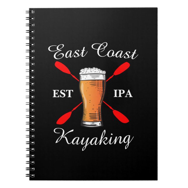 East Coast Kayaking shirt  IPA beer note book (Front)
