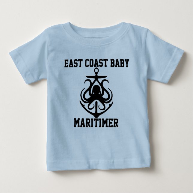 East Coast  Maritimer anchor octopus Baby shirt (Front)