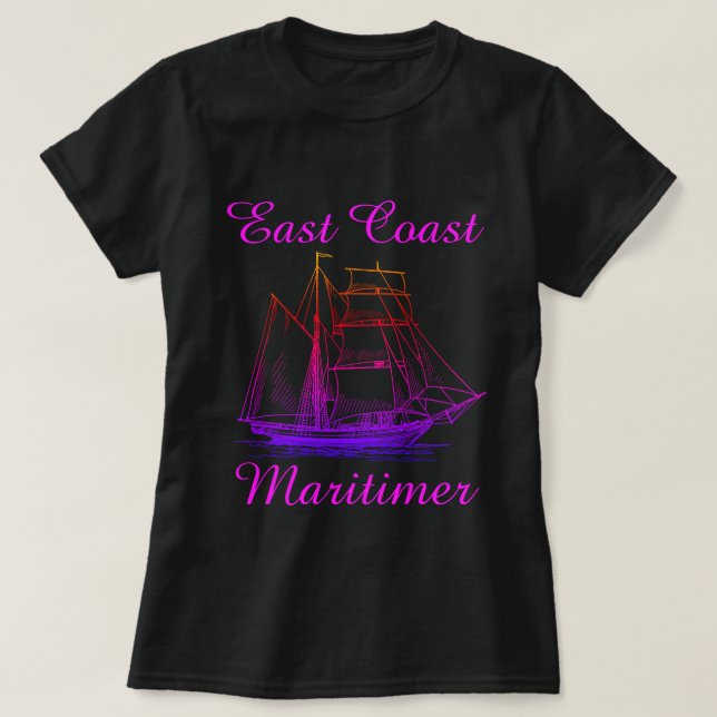 East coast Maritimer sailing ship nautical shirt (Design Front)