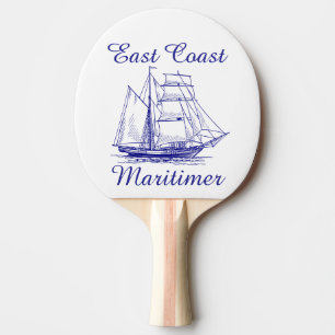 East coast Maritimer sailing ship ping pong paddle