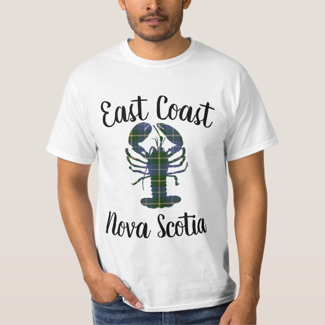 East Coast Nova Scotia tartan lobster T-Shirt (Front)