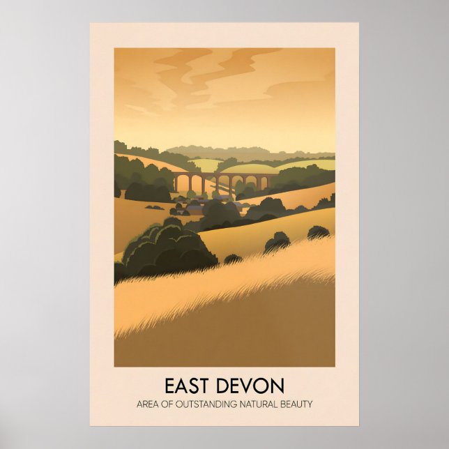 East Devon AONB Travel Poster (Front)