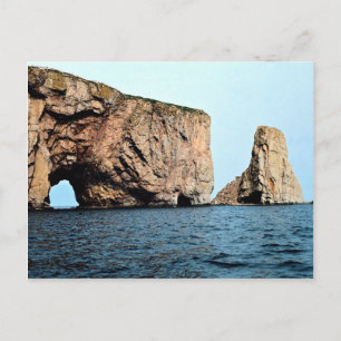 East end of Perce Rock from sea, late afternoon, Q Postcard