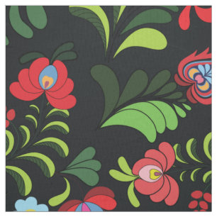 East European, Hungarian Folk  Matyo Flower Art Fabric