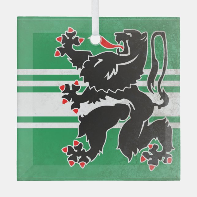 East Flanders Glass Tree Decoration (Front)