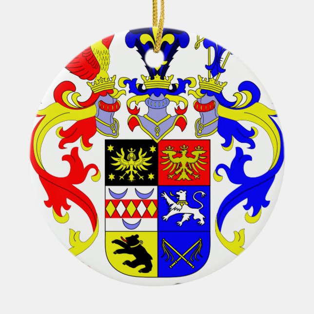East Frisia (Germany) Coat of Arms Ceramic Tree Decoration (Front)