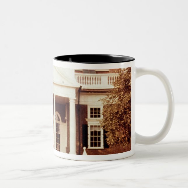 East Front of Monticello Two-Tone Coffee Mug (Right)