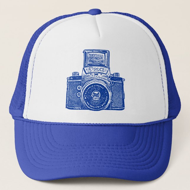 East German Camera - Dark Blue Trucker Hat (Front)