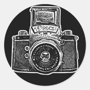 East German Camera II Classic Round Sticker