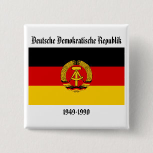 East Germany Flag 15 Cm Square Badge