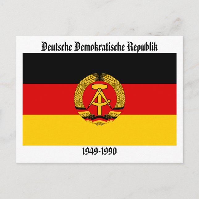 East Germany Flag Postcard (Front)