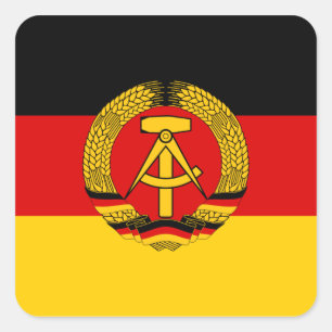 East Germany Flag Square Sticker