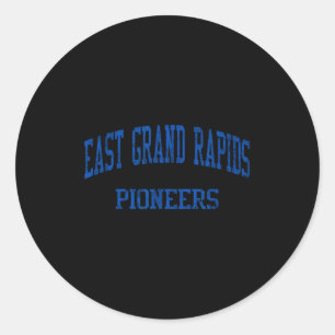 East Grand Rads High School Hs Grand Rads Mi Vinta Classic Round Sticker