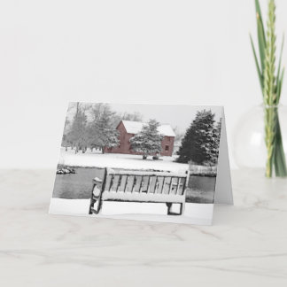 East Hampton Blacksmith Winter Scene Holiday Card