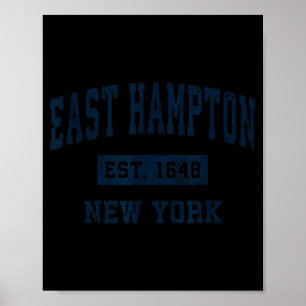 East Hampton New York Ny Vintage Srts Design Nav  Poster