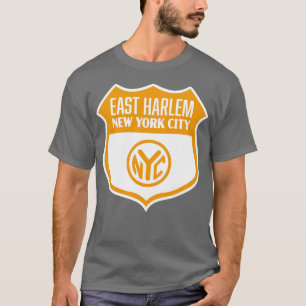 East Harlem New York City Retro Token Shield Gold T-Shirt