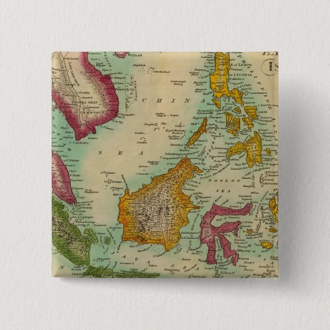 East India Islands 15 Cm Square Badge (Front)
