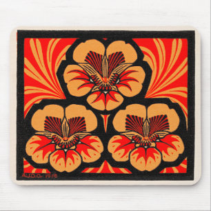 East Indian Cherry, art nouveau, Mouse Pad