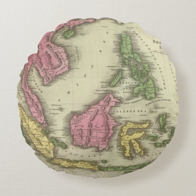 East Indian Isles Round Cushion (Front)