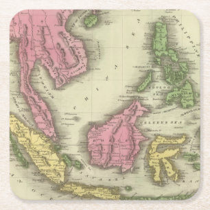 East Indian Isles Square Paper Coaster