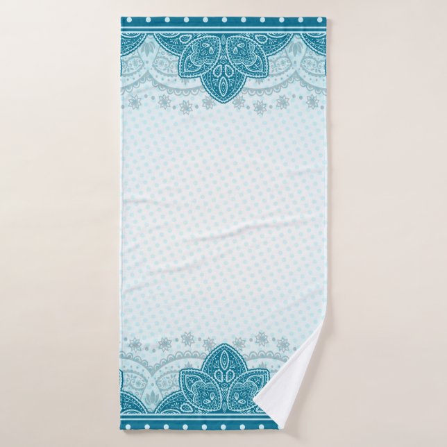 East indian pattern mandala paisley bath towel (Bath Towel)