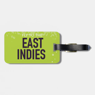 East Indies vintage travel poster art. Luggage Tag