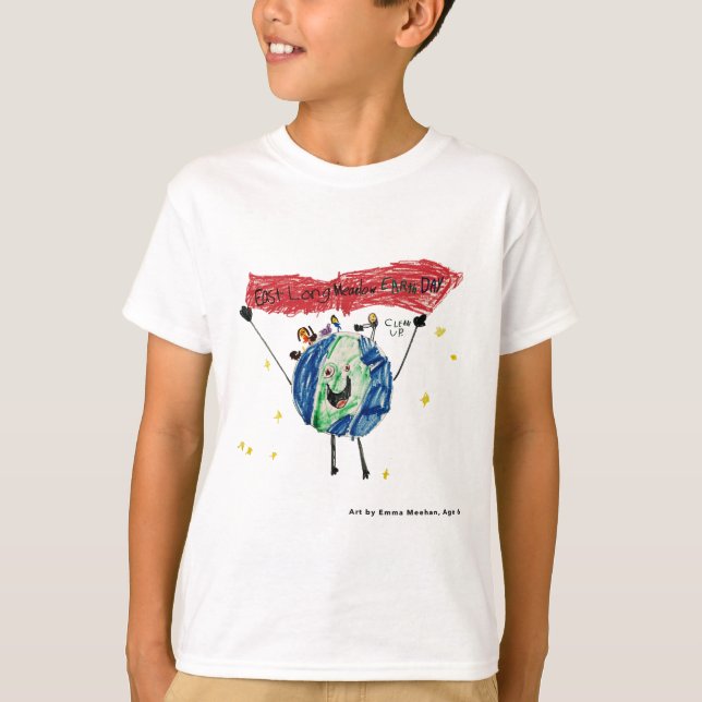 East Longmeadow Earth Day Kids Tee (Front)