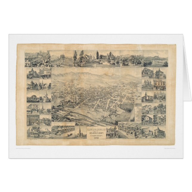East Los Angeles, CA. Panoramic Map 1888 (0900A) (Front Horizontal)