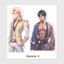 East Meets West Husbando Sticker Pack | Anime Fant