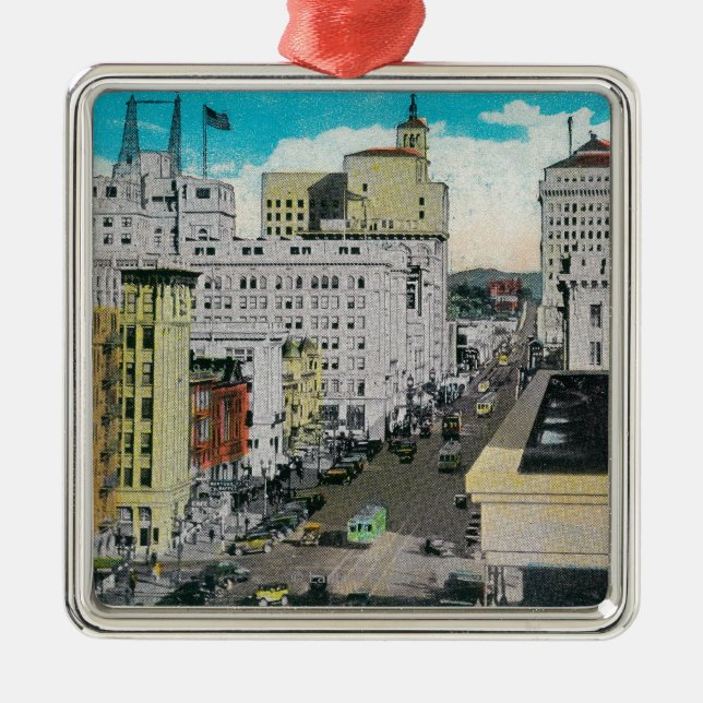 East on Broadway from San Diego Hotel Metal Tree Decoration (Front)