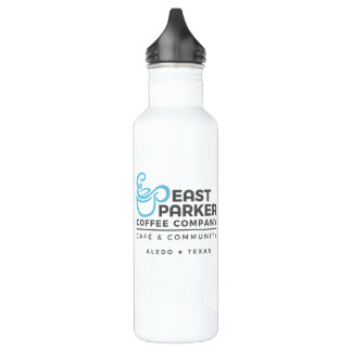 East Parker Coffee Logo 28oz SS Bottle - White