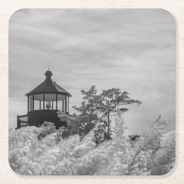 East Point Lighthouse Square Paper Coaster (Front)