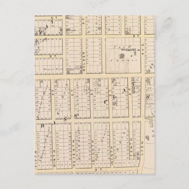 East Providence Rhode Island Map Postcard (Front)