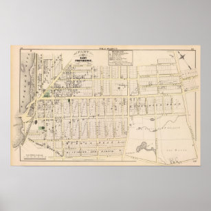 East Providence Rhode Island Map Poster