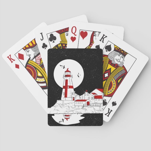 East Quoddy Head Lighthouse flat Playing Cards (Back)