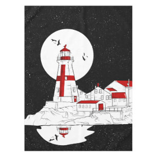 East Quoddy Head Lighthouse flat Tablecloth