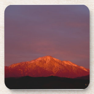 East San Bernardino Peak Sunset Cork Coaster