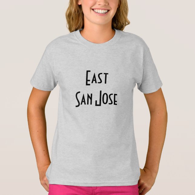 East San Jose in angular retro letters T-Shirt (Front)