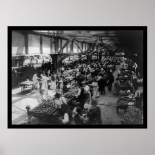 East Side Food Market in New York City 1915 Poster