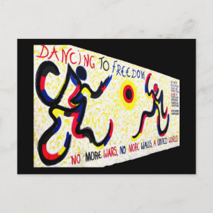 East Side Gallery,Berlin Wall,Dancing Freedom Postcard