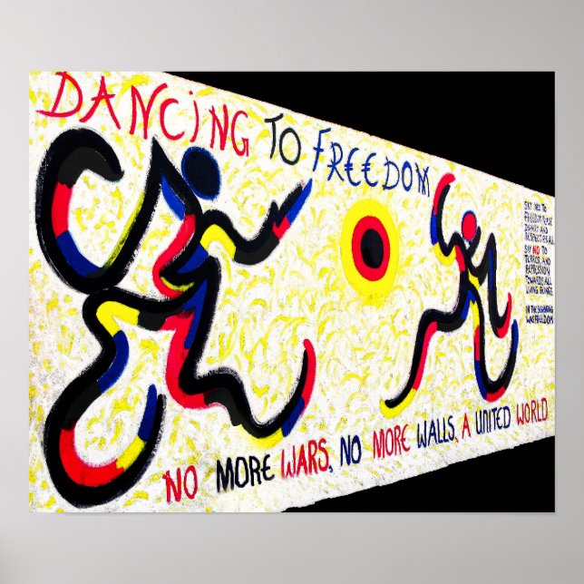 East Side Gallery,Berlin Wall,Dancing Freedom Poster (Front)