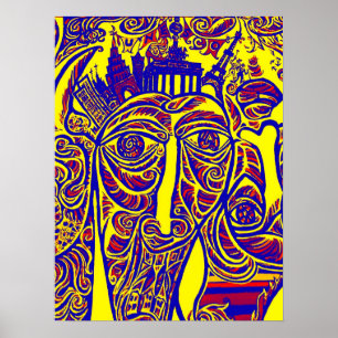 East Side Gallery, Berlin Wall, Modern Art (w30bry Poster