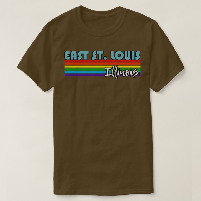East St Louis Illinois Pride  East St Louis LGBT G T-Shirt (Design Front)
