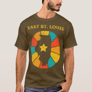 East St Louis Illinois Vintage Distressed Souvenir T-Shirt