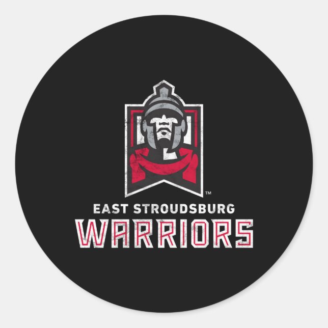 East Stroudsburg Esu Warriors Large Classic Round Sticker (Front)