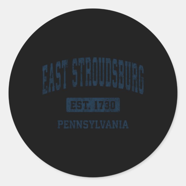 East Stroudsburg Pennsylvania Pa Athletic Sports D Classic Round Sticker (Front)