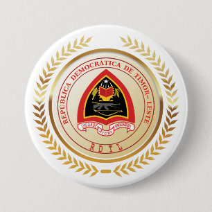 East Timor Coat of Arms 7.5 Cm Round Badge