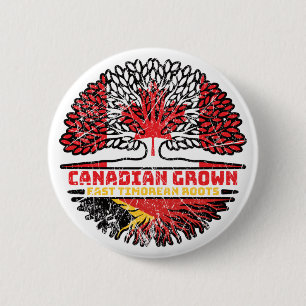 East Timor East Timorean Canadian Canada Tree 6 Cm Round Badge
