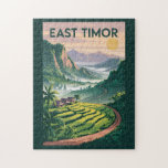 East Timor Fields Illustration Travel Art Vintage Jigsaw Puzzle<br><div class="desc">East Timor in a vector art style. From the laid-back capital of Dili to the vibrant marine life around Atauro Island,  East Timor promises a unique and authentic travel experience for those seeking culture,  nature,  and adventure.</div>